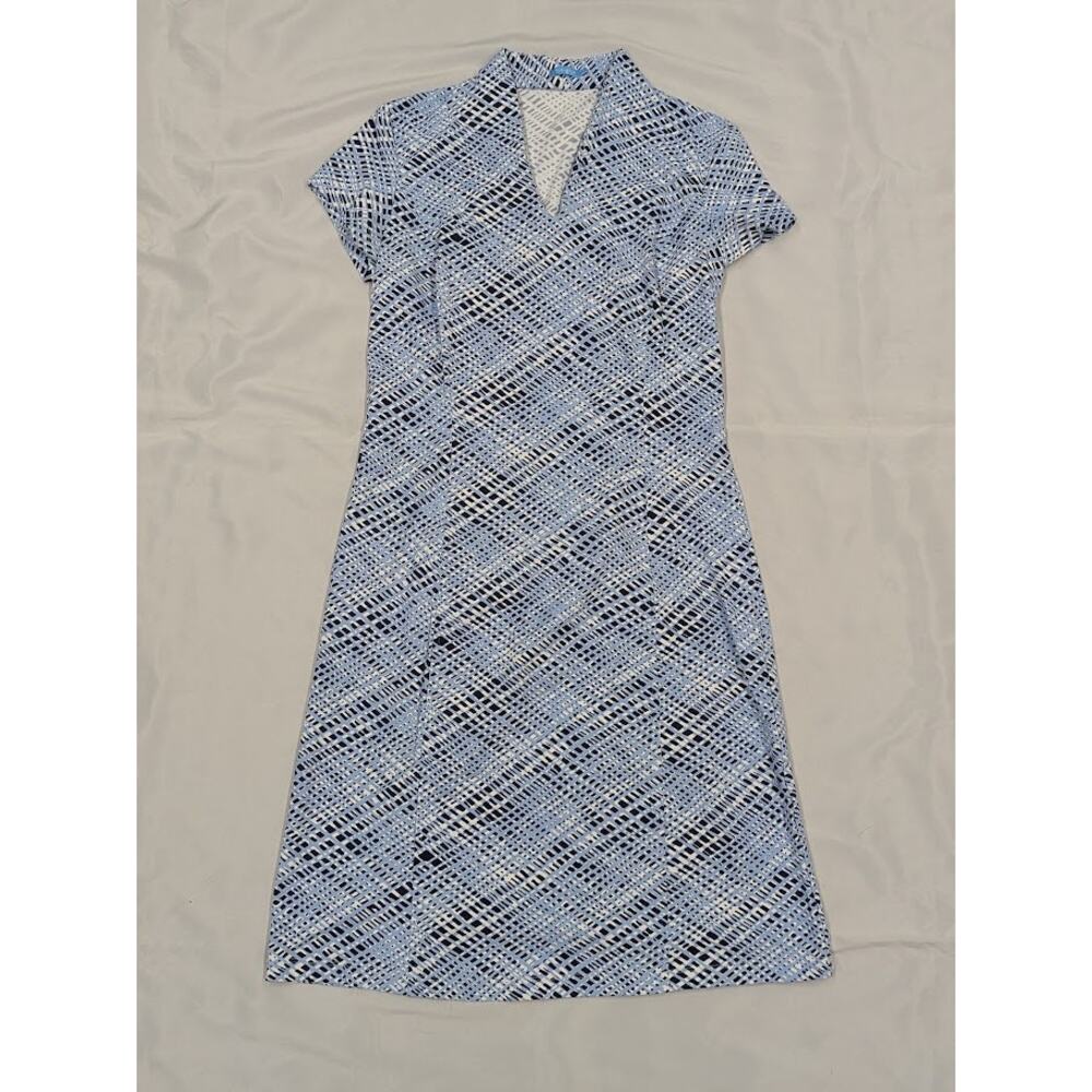 J. McLaughlin Womens Ivana Cap Sleeve Catalina Shift Blue Nautical Dress XS